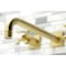Kingston Brass KS6057BX Wall Mount Tub Faucet, Brushed Brass KS6057BX - alternate 2